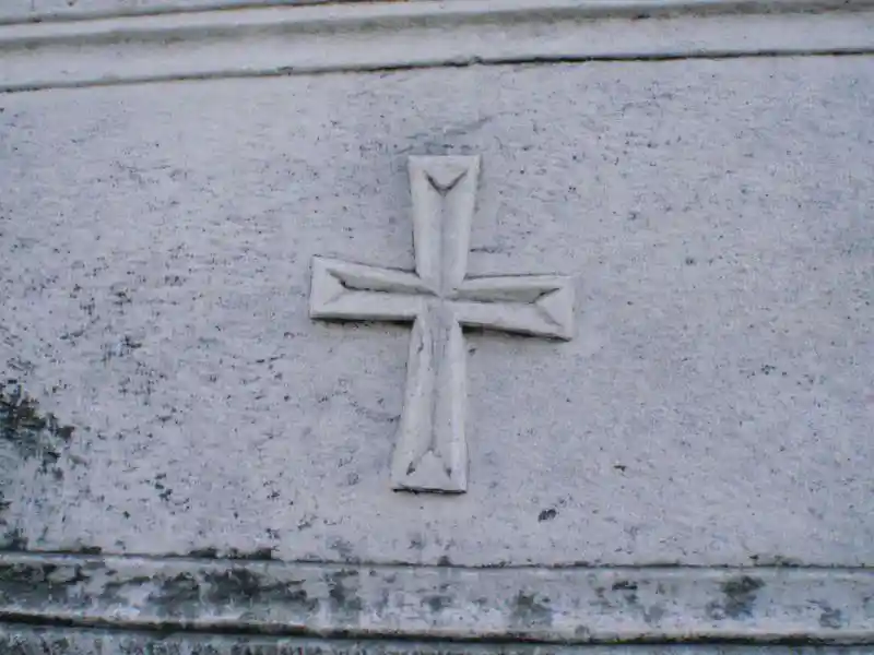 Cross on stone